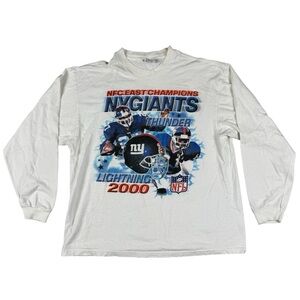 Vintage Y2k New York Giants 2000 NFC Champions Double Sided Long Sleeve Mens XL